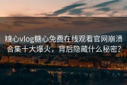 糖心vlog糖心免费在线观看官网崩溃合集十大爆火，背后隐藏什么秘密？