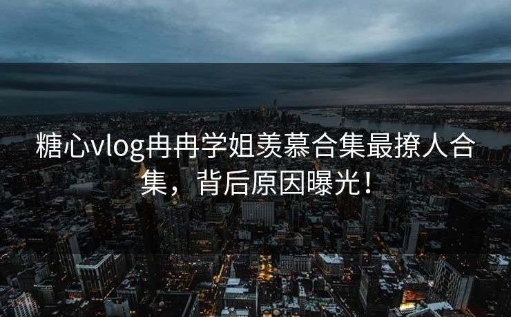 糖心vlog冉冉学姐羡慕合集最撩人合集，背后原因曝光！