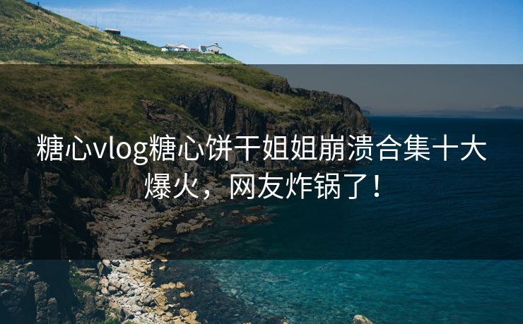糖心vlog糖心饼干姐姐崩溃合集十大爆火，网友炸锅了！